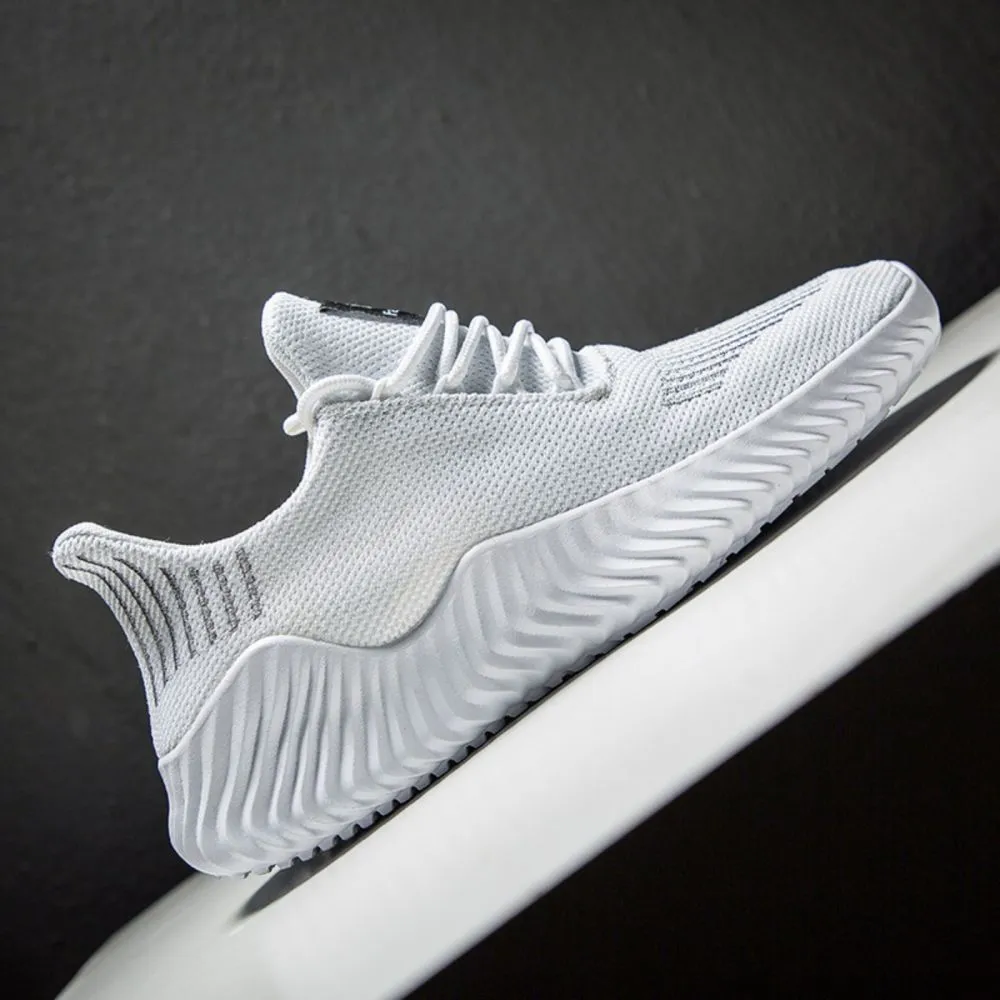 Sneakers Men's Outdoor Road Shoes Breathable Lightweight Non-Slip - White Size US9.5 = US43