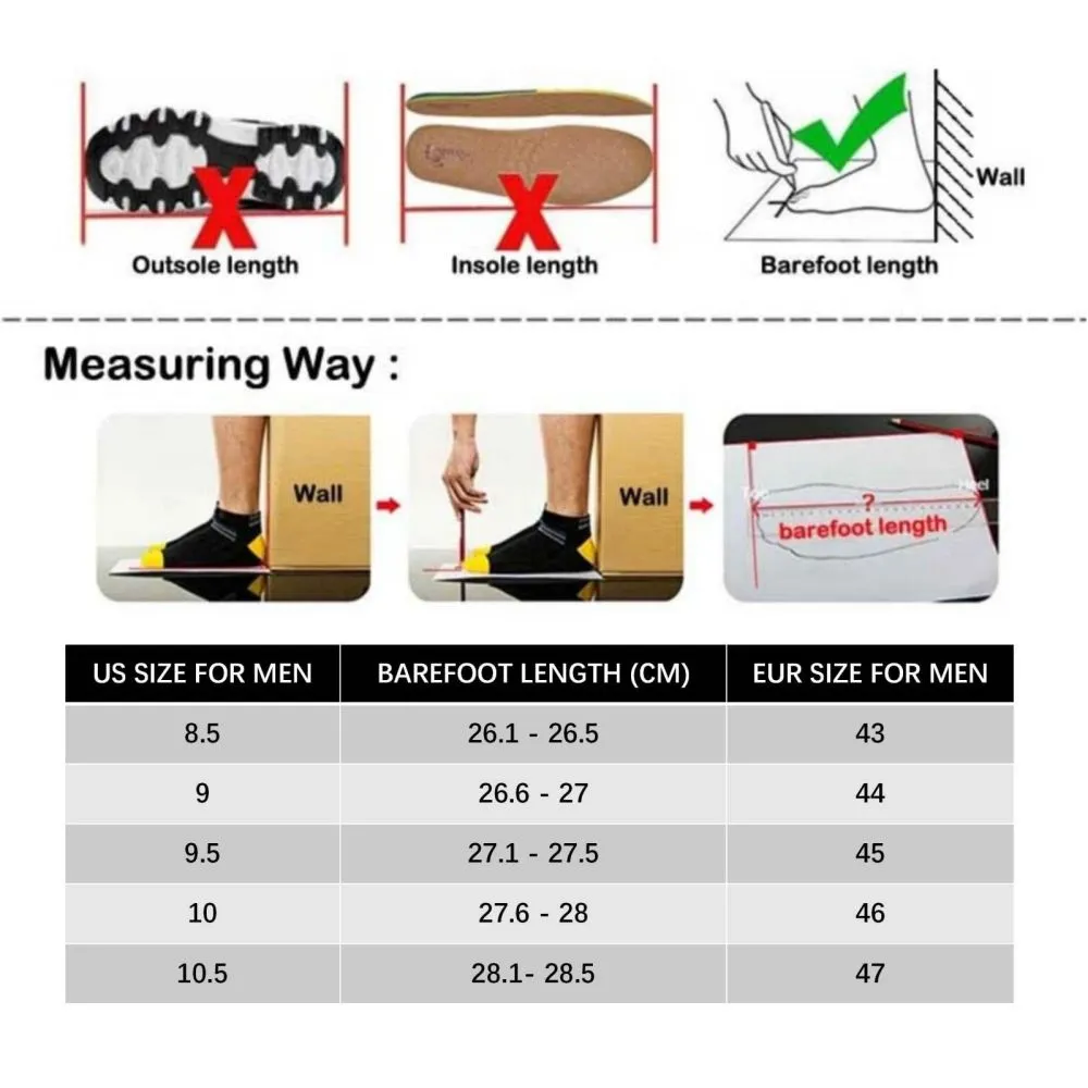 Sneakers Men's Outdoor Road Shoes Breathable Lightweight Non-Slip - White Size US9.5 = US43