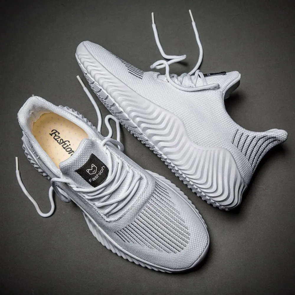 Sneakers Men's Outdoor Road Shoes Breathable Lightweight Non-Slip - White Size US9.5 = US43