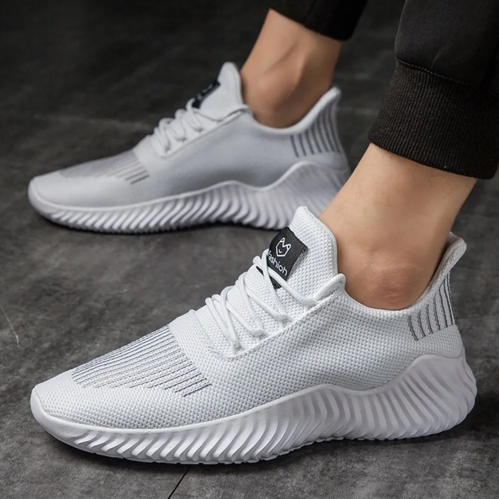 Sneakers Men's Outdoor Road Shoes Breathable Lightweight Non-Slip - White Size US9.5 = US43