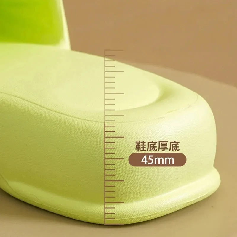 Sohiwoo  Fashion Women's Heels Sandals Summer Outdoor Thick Bottom Beach Slippers Female Indoor Anti Slip EVA Platform Shoes
