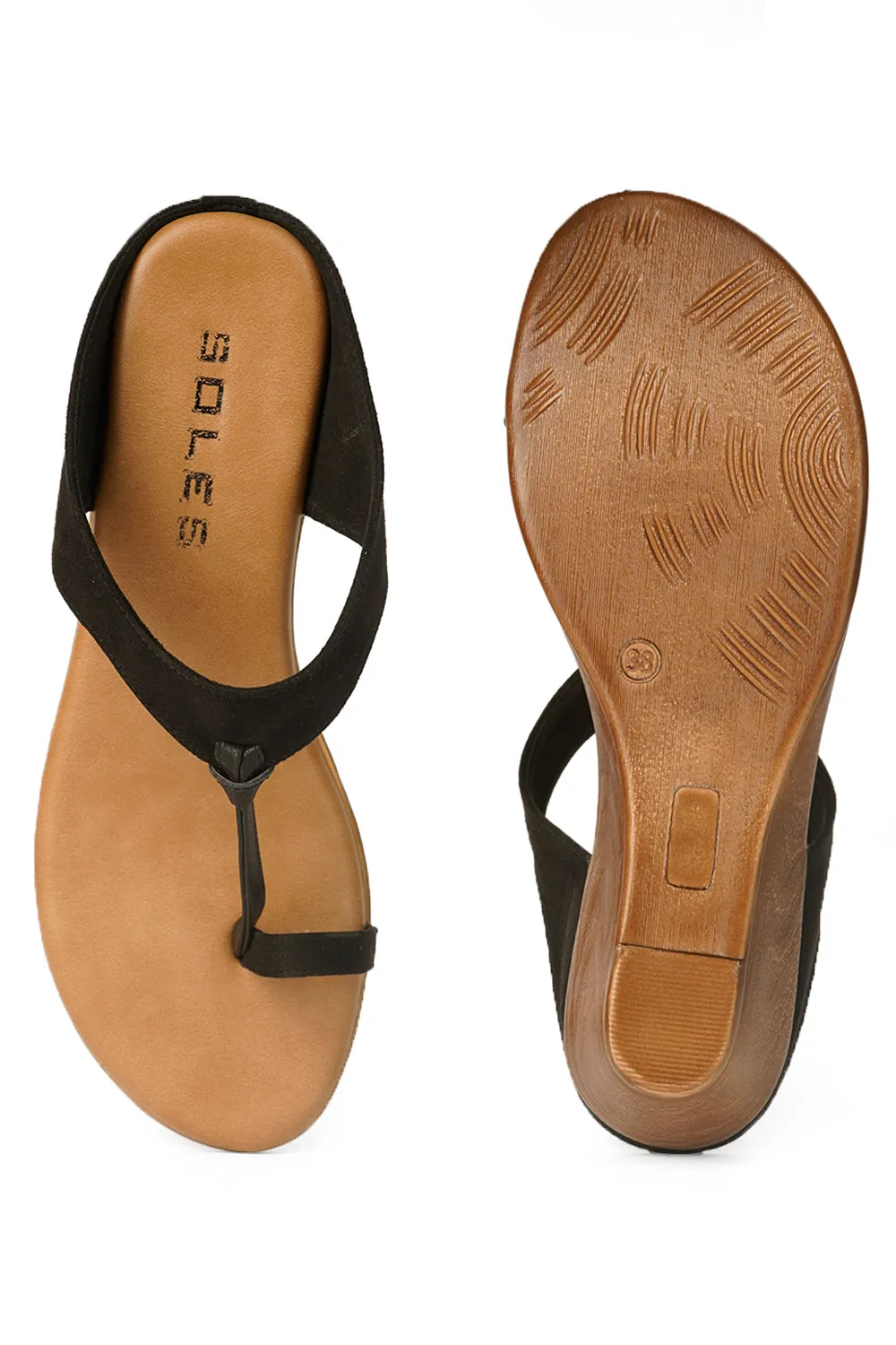 SOLES Slip On Sandal Wedges
