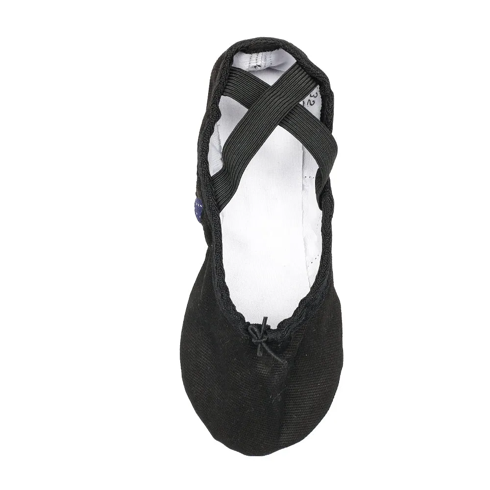Split Sole Canvas Ballet Shoe Women Slip on Flower Flats