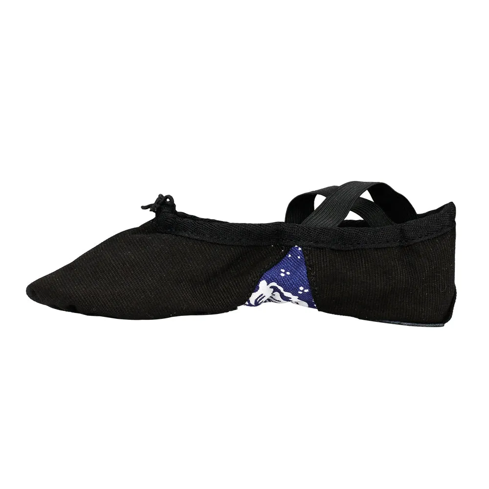 Split Sole Canvas Ballet Shoe Women Slip on Flower Flats