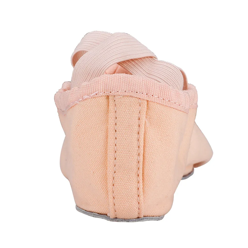 Split Sole Canvas Ballet Shoe Women Slip on Flower Flats