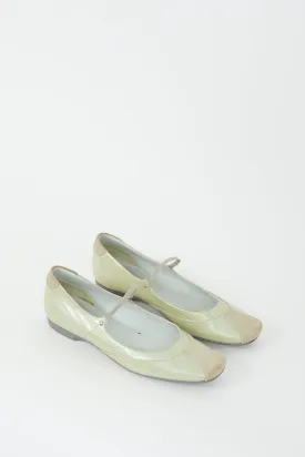 Sport Vintage Green Patent Mary Jane Flat