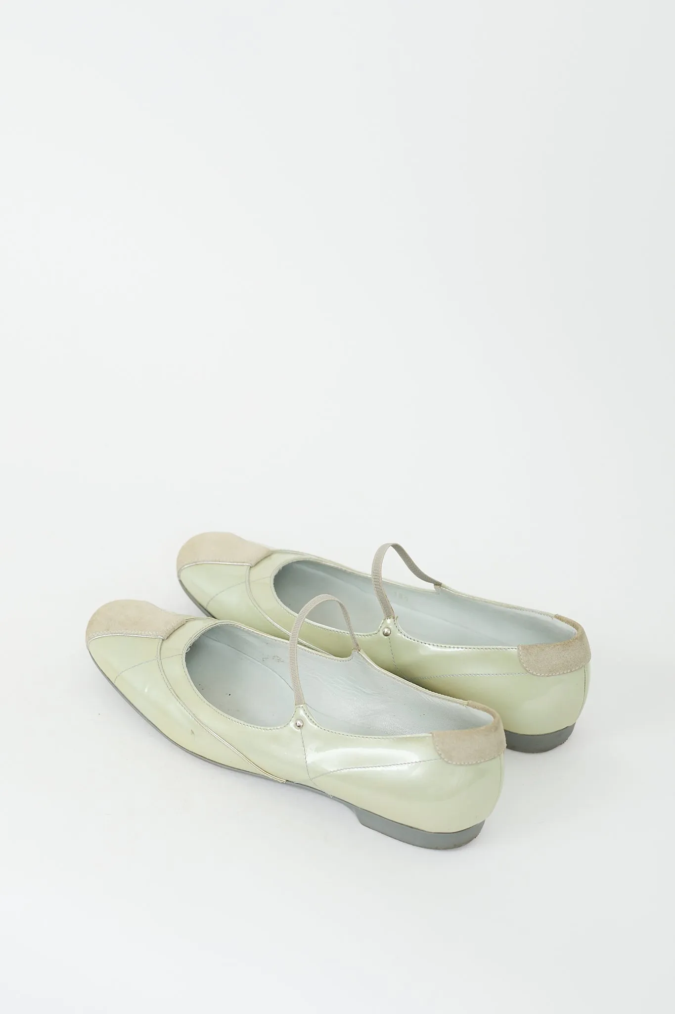 Sport Vintage Green Patent Mary Jane Flat