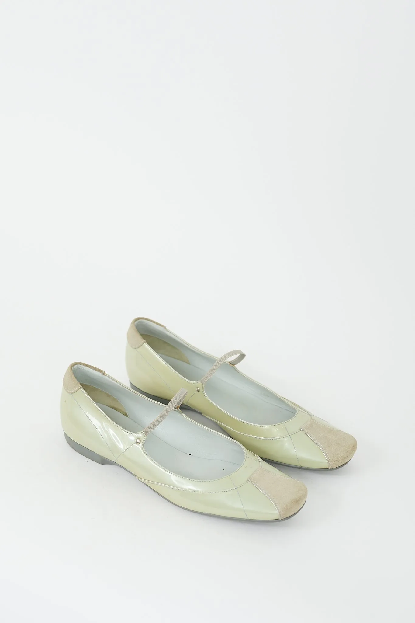 Sport Vintage Green Patent Mary Jane Flat