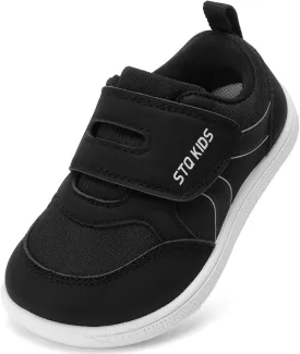 Toddler Wide Toe Box Barefoot Shoes Boys Girls Sneakers Kids Tennis Shoes Preschool Non Slip Lightweight Comfortable First Walking Shoes Running Outdoor Activities