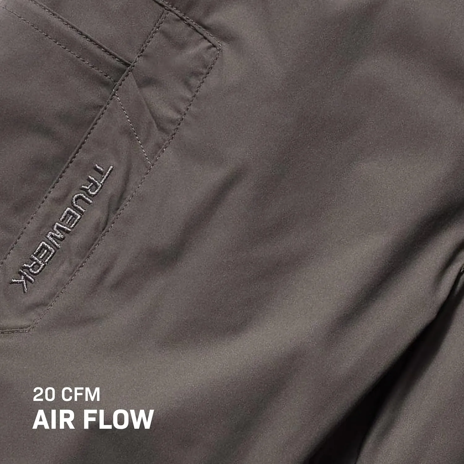 TRUEWERK Men's Workwear Cloud Shorts - Men's Workwear Shorts, Breathable, Moisture Wicking, Technical Work Utility Shorts