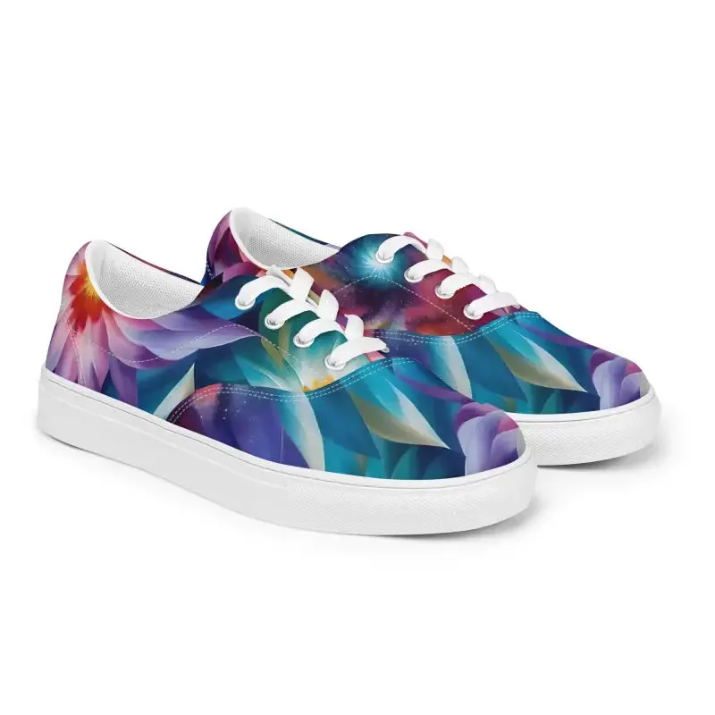 Vibrant Color Flowers Women's Canvas Shoes