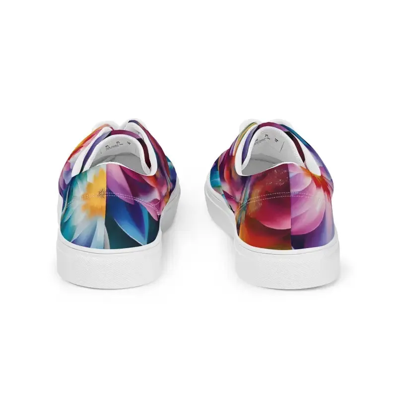 Vibrant Color Flowers Women's Canvas Shoes