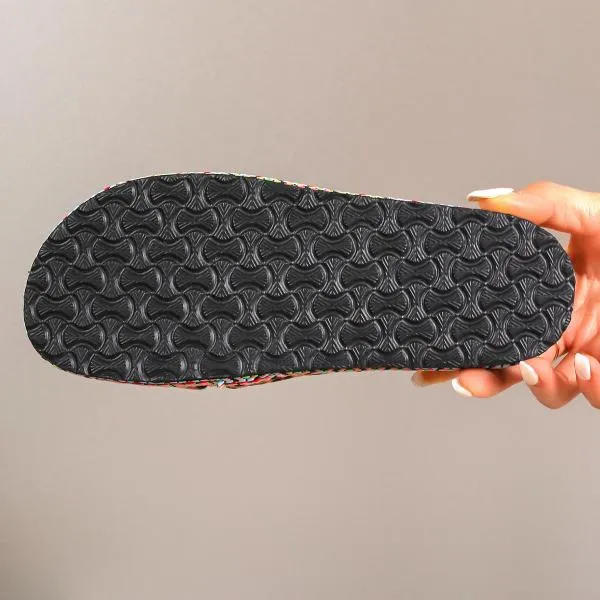 Women's Ethnic Style Leopard Print Thick-Soled Slippers 24268747S
