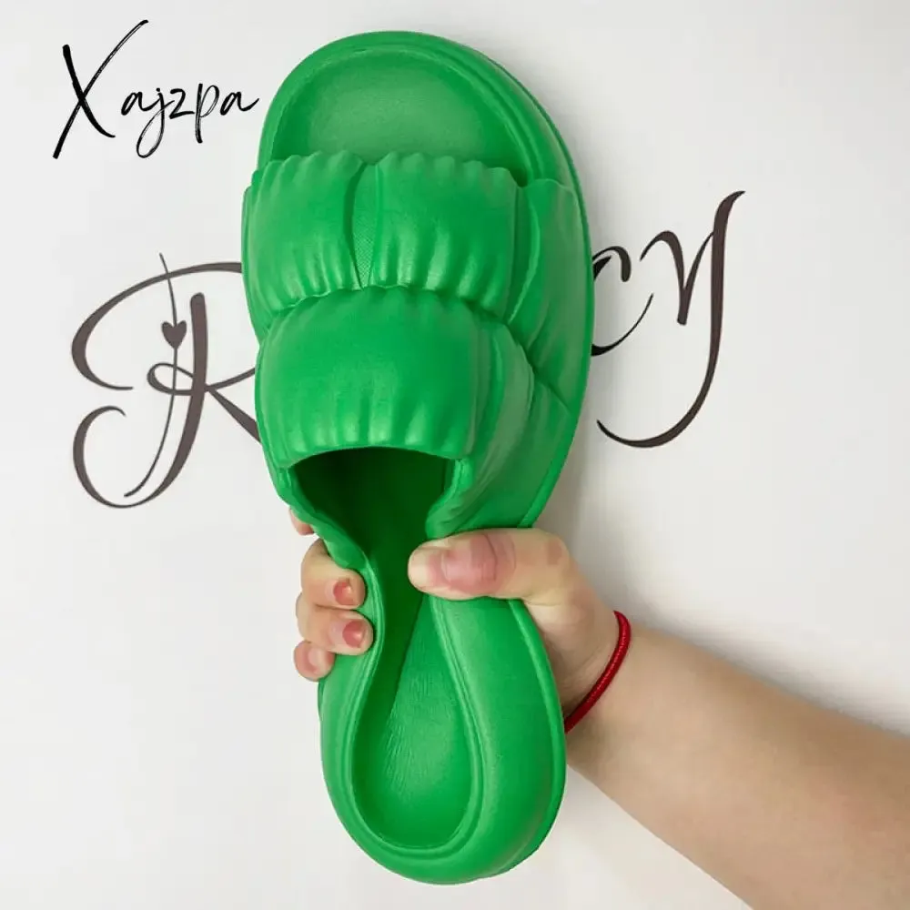 Xajzpa Home Soft Sole Cloud Slippers Women Non Slip Platform Bathroom slides Woman Summer Thick Bottom Sandals Flip Flops